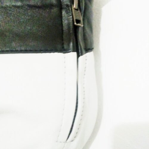 Whitew Leather Alumni Jersey Shoulder Zipper